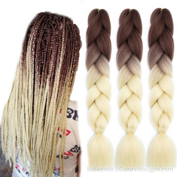 Hot sell x pression  braiding hair  x pression pink braiding hair soft kinky twists jumbo braiding hair